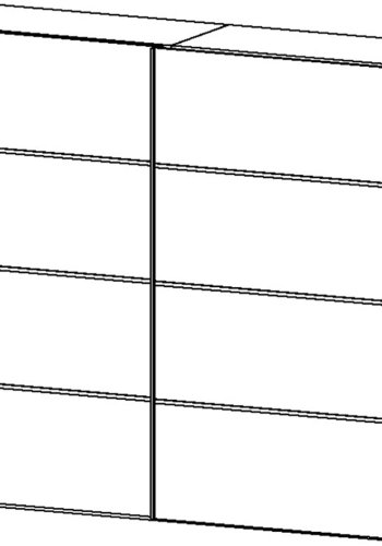 
TVILUM Verona skydedørsskab - hvid, natur træ, 2 skydedøre
