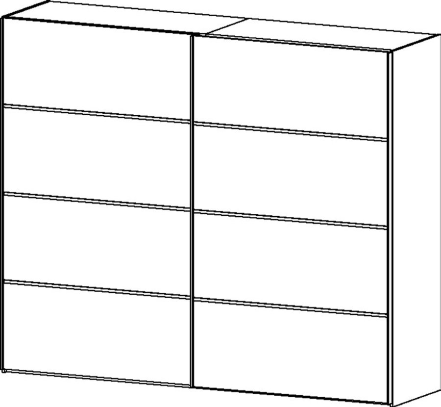 
TVILUM Verona skydedørsskab - hvid, natur træ, 2 skydedøre
