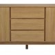 ROWICO Yumi Sideboard - Eiche lackiert, 3 Schubladen, 2 Türen, 2 Einlegeböden 