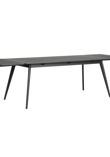 ROWICO rektangulr Yumi spisebord m. udtrk - sort asketrsfiner og gummitr (190x90) 