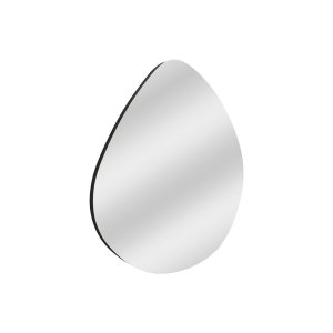 NORDVÄRK Besso vgspejl, organisk - spejlglas og sort MDF (60x60)