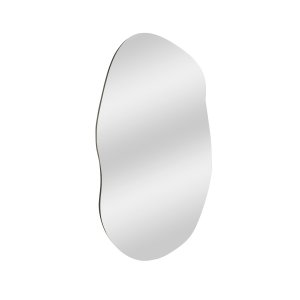 NORDVÄRK Lossa vgspejl, organisk - spejlglas og sort MDF (89x52)