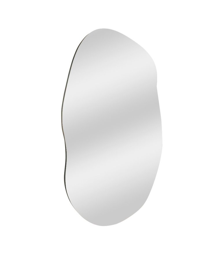 NORDVÄRK Lossa veggspeil, organisk - speilglass og svart MDF (89x52)