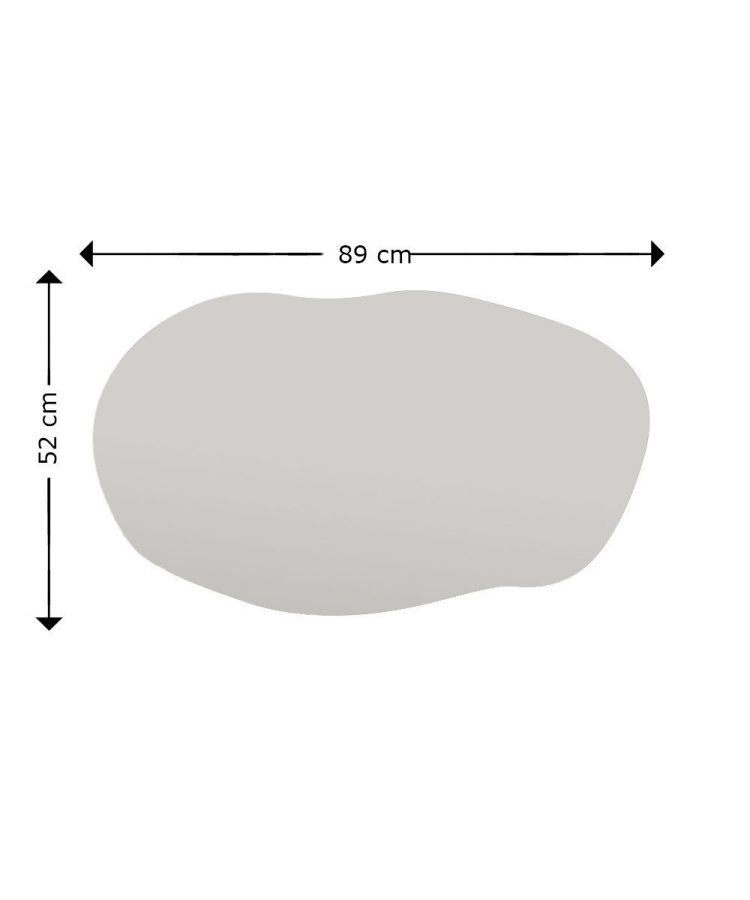 NORDVÄRK Lossa veggspeil, organisk - speilglass og svart MDF (89x52)