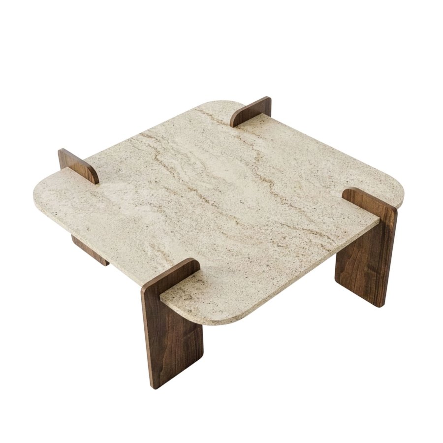 NORDV�RK Afrolli - Travertin, salongbord i valn�tt