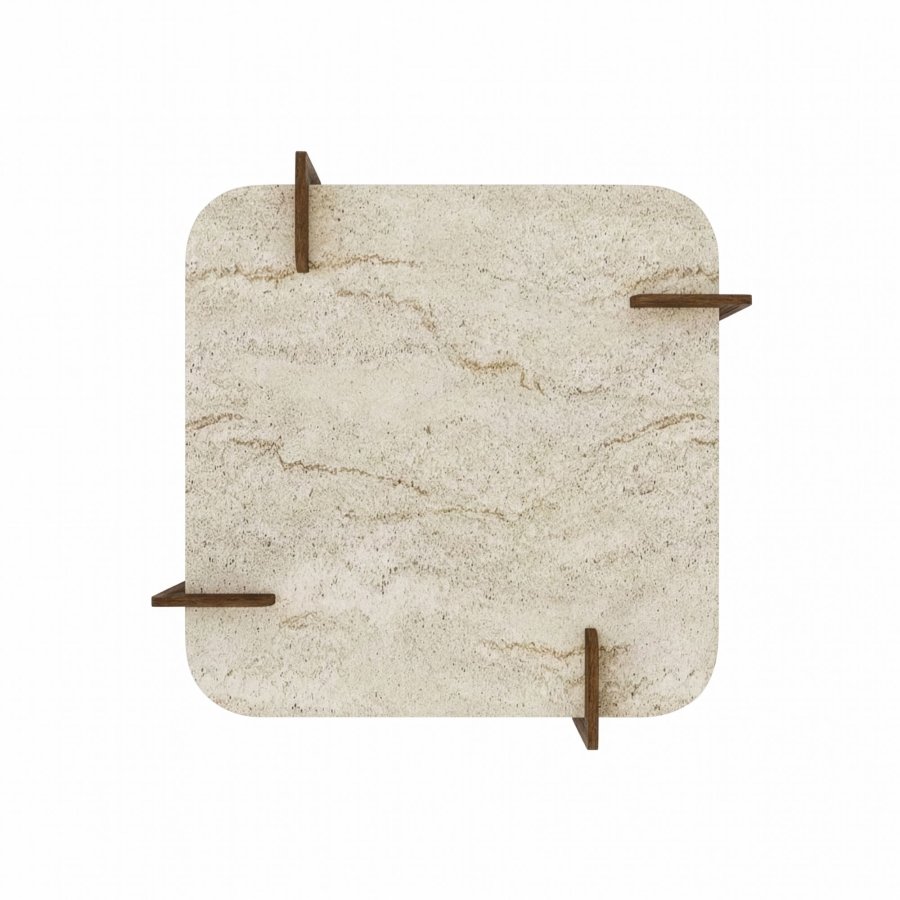 NORDV�RK Afrolli - Travertin, salongbord i valn�tt