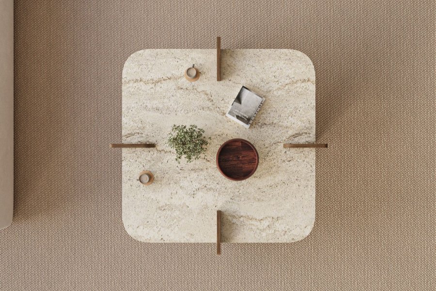 NORDV�RK Poalla - Travertin, valn�tt salongbord