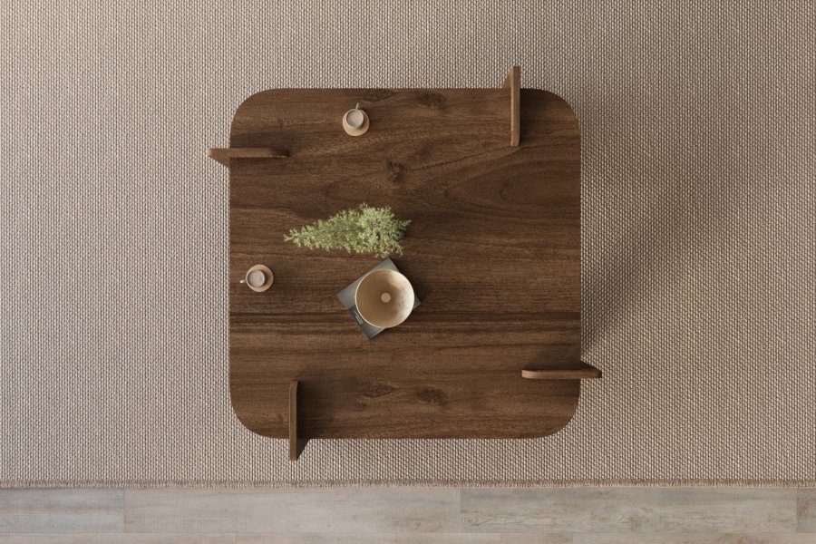 NORDV�RK Tre - salongbord i valn�tt