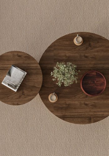 NORDV�RK Privat - Valn�tt, Travertin sofabordsett