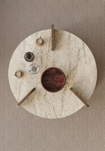 NORDV�RK Oalla � Travertin, salongbord i valn�tt