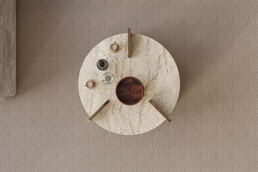 NORDV�RK Oalla � Travertin, salongbord i valn�tt