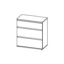 Nova  Kommode - Hvid komposittr, (84x40)