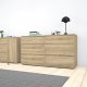 TVILUM Nova Sideboard - Naturfarbenes Verbundholz, Eichenstruktur, (84x40)