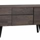 ROWICO Fred Sideboard - Eiche dunkelbraun, mit 2 Schubladen und 3 Türen 