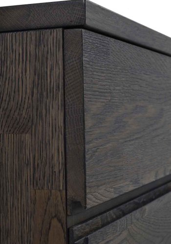 ROWICO Fred Sideboard - Eiche dunkelbraun, mit 2 Schubladen und 3 Türen 