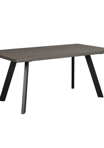 ROWICO rechteckiger Esstisch Fred - dunkelbraune Eiche und schwarzes Metall (170x95)