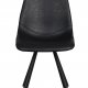 ROWICO Aubum spisebordsstol - sort PU lder m. metalben