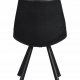 ROWICO Aubum spisebordsstol - sort PU lder m. metalben