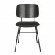 ROWICO Brent spisestol - svart ask finer, sort PU-skinn og sort metall