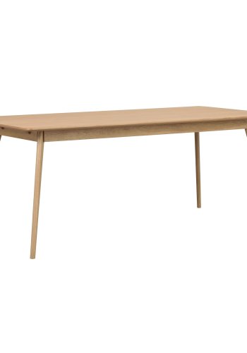 ROWICO rektangulr Yumi spisebord m. udtrk - natur egetrsfiner og eg (190x90)