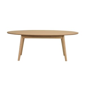 ROWICO oval Yumi sofabord - natur egetrsfiner og eg (130x65)