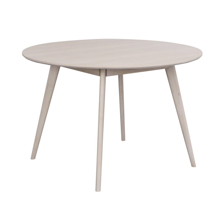 ROWICO rund Yumi spisebord - hvidvasket egetrsfiner og eg (115)