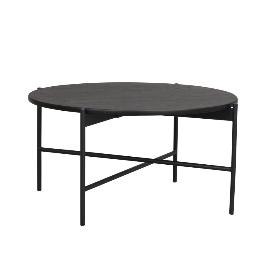 ROWICO rund Skye sofabord - sort egetrsfiner og metal (85)