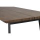 ROWICO Melville spisebord, m. udtrk - brun egetr og sort metal (210x95)