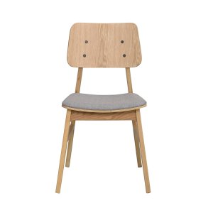 ROWICO Nagano spisebordsstol - gr polyester og natur eg 