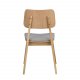 ROWICO Nagano spisebordsstol - gr polyester og natur eg 