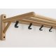 ROWICO rektangulr Milford hattehylde m. 5 knager - natur eg og sort metal (80cm)