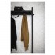 ROWICO rektangulr Milford garderobestativ m. 6 knager og 1 hylde - sort eg og metal (180x90)