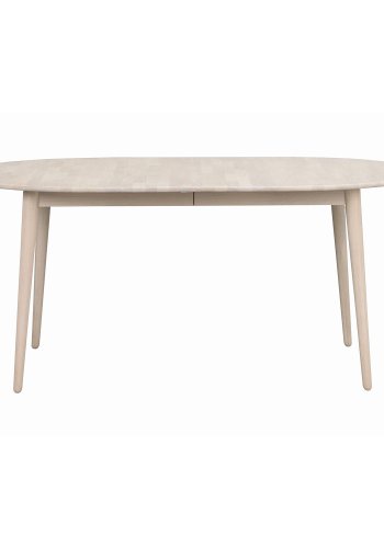 ROWICO Tyler ovaler Esstisch, mit Auszug - massive weiß pigmentierte Eiche (170/210x105)