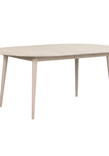 ROWICO Tyler ovaler Esstisch, mit Auszug - massive weiß pigmentierte Eiche (170/210x105)