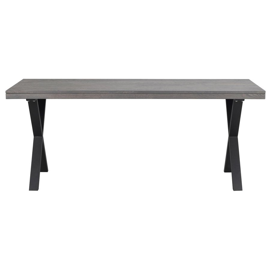 ROWICO Brooklyn spisebord - brun tr og sort metal (170x95)