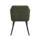 ROWICO Bolton spisebordsstol, med armlener - grnn polypropylen og svart metall
