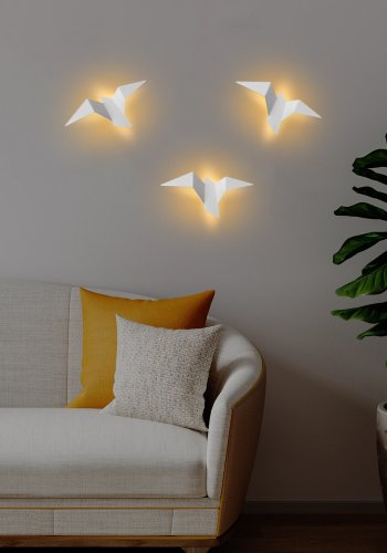 LUMI Pacal? M vegglampe - hvitt metall