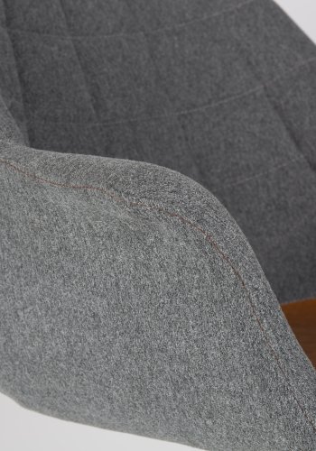 ZUIVER Doulton svingstol, med armlener - vintage brun PU og sort stl