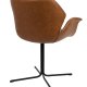 ZUIVER Nikki lenestol, med armlener - brun PU og sort stl