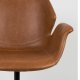 ZUIVER Nikki lenestol, med armlener - brun PU og sort stl