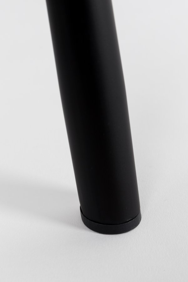 ZUIVER Brit lenestol, med armlener - mrkegr flyelspolyester og sort stl