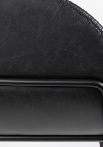 ZUIVER Feston lenestol, med armlener - sort PU og sort stl