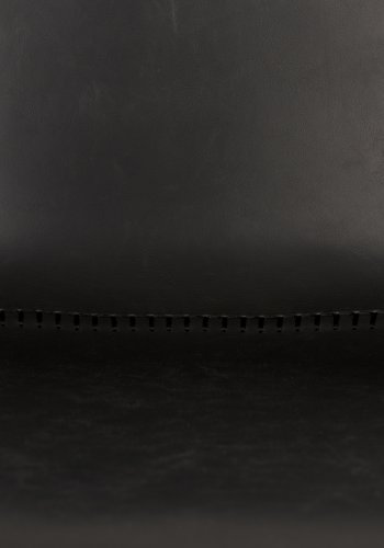 ZUIVER Feston lenestol, med armlener - sort PU og sort stl