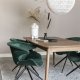 ZUIVER Mia spisebordsstol, med armlener - grnn flyelspolyester og sort metall