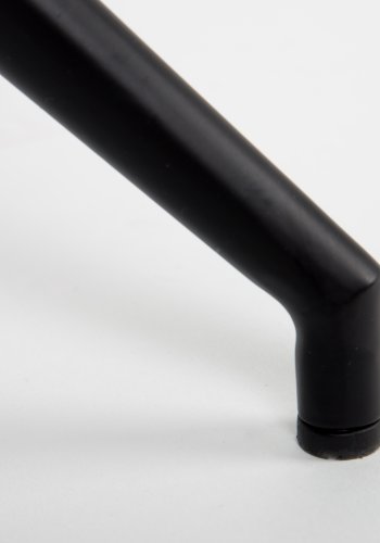 ZUIVER Mia spisebordsstol, med armlener - bl flyels polyester og sort metall