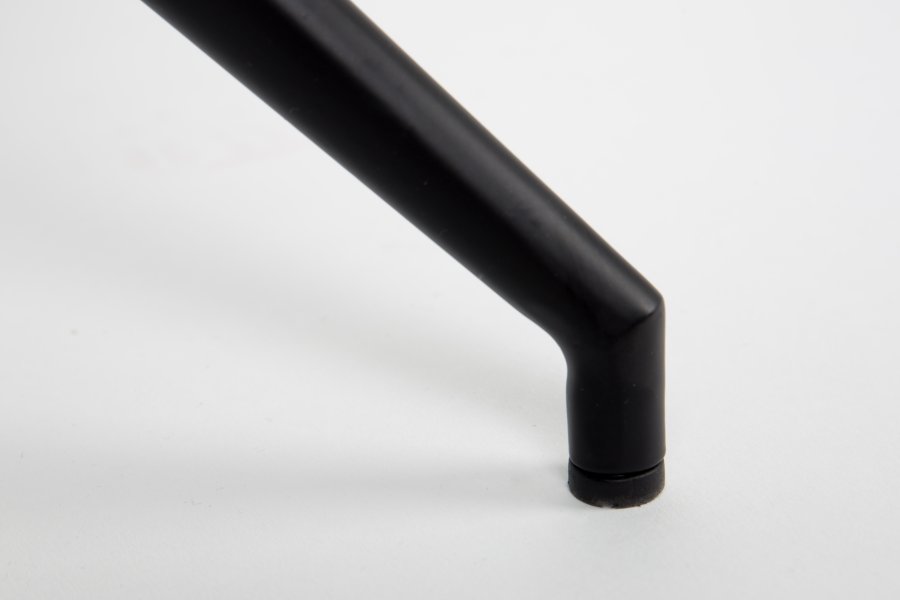 ZUIVER Mia spisebordsstol, med armlener - bl flyels polyester og sort metall