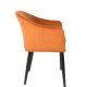 WHITE LABEL LIVING Catelyn spisebordstol, m armlener - oransje stoff og metall