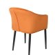 WHITE LABEL LIVING Catelyn spisebordstol, m armlener - oransje stoff og metall