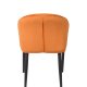 WHITE LABEL LIVING Catelyn spisebordstol, m armlener - oransje stoff og metall
