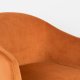 WHITE LABEL LIVING Catelyn spisebordstol, m armlener - oransje stoff og metall